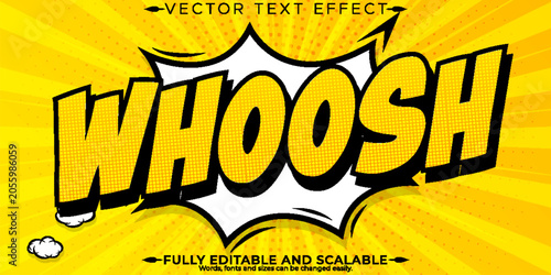 Εκτύπωση καμβά Comic editable text effect, editable cartoon and animated text style