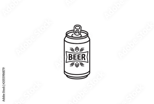 Beer, cold drink, vector icon, illustration, beverage, alcohol