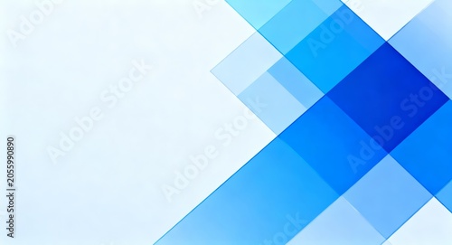 Abstract Blue Geometric Background with White Stripes and Seamless Pattern Design