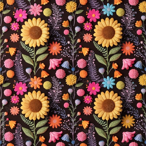 seamless pattern with flowers