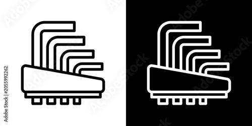 Foto Allen Keys Icon Set Multiple Style Collection