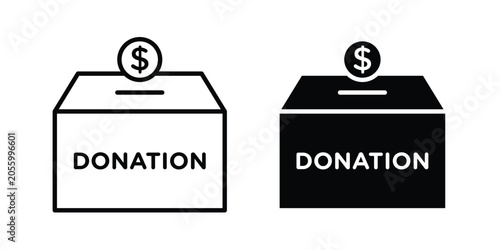 Schilderij op canvas Donations icon