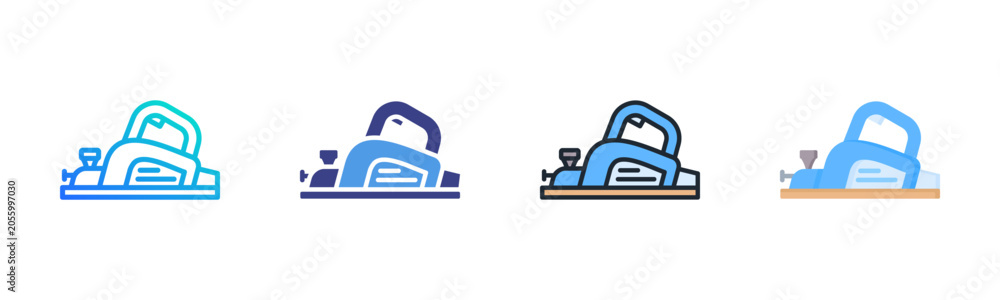 Fototapeta premium Planer Icon Set Multiple Style Collection