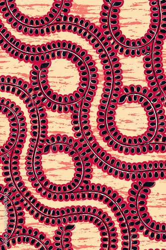 Crimson Vine Batik Pattern
