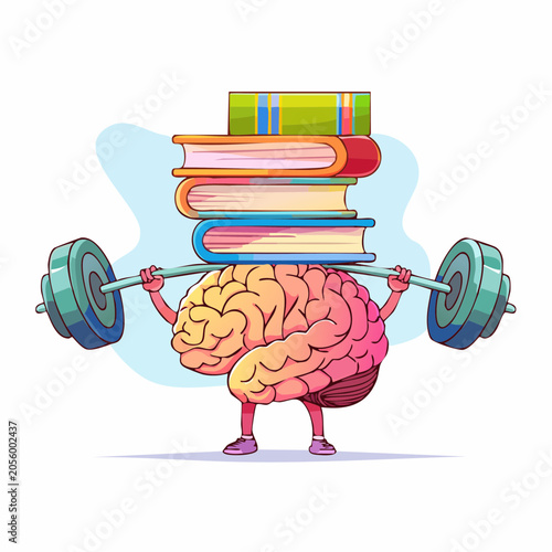 Brain Lifting Weights and Books