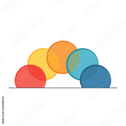 Colorful abstract geometric 3D shapes