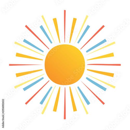Flat Sun Icon Design