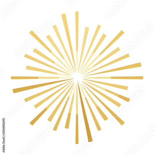 Gold Burst Shape Vector Graphic
