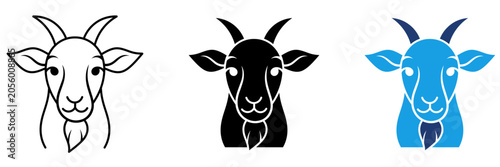 Foto Goat and Ram head icon collections