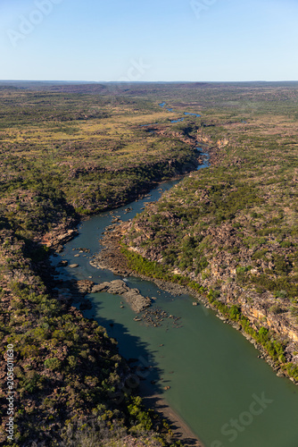 Aerial view the Mitchell plateau and the western arm of the Mitchell River
