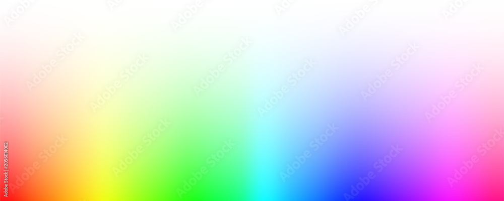 Obraz premium Rainbow RGB gradient white transparebt background. Sun light ultraviolet spectrum. Dynamic abstract with with blurred bright rainbow gradient curve. Vector illustration