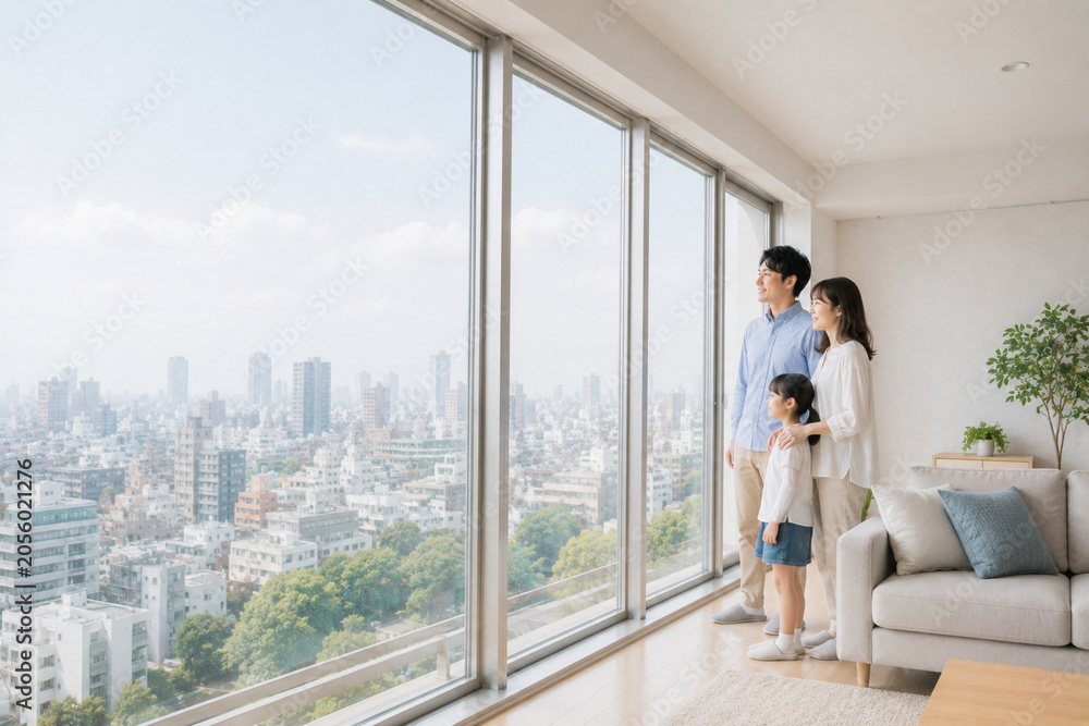 Obraz premium 不動産,内見,物件見学,住宅購入,マンション購入,新築マンション,中古マンション,戸建て住宅
