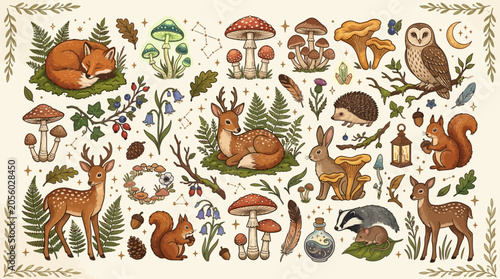 Photography Cartoon vector seamless pattern of assorted animals, a cute illustration collect