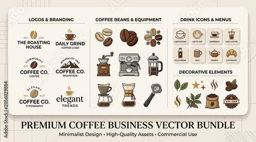 Εκτύπωση καμβά Vintage vector label and icon set for business web design, templates, cards, ban