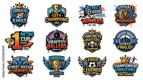 Quadro su tela Vintage vector set of badges and labels with icons and emblems for travel and sp
