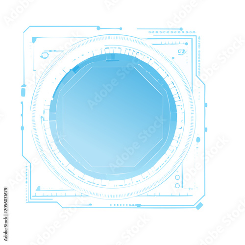Blue circuit board design flat style
