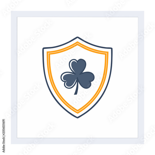 Blue butterfly in yellow frame vector icon