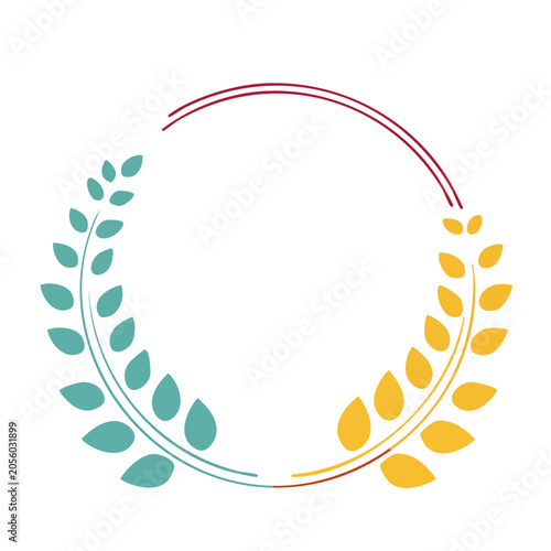Flat design autumn leaf vector illustration