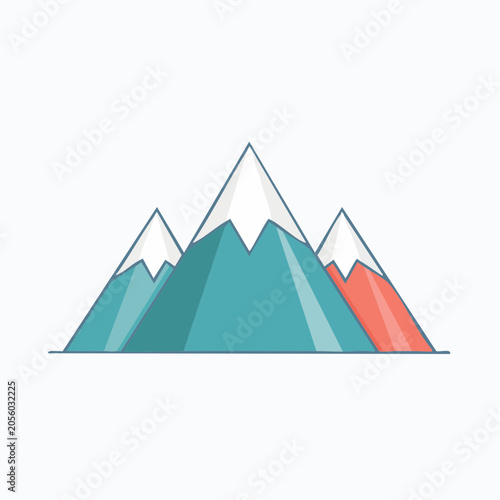 Stylized Mountain Range Illustration