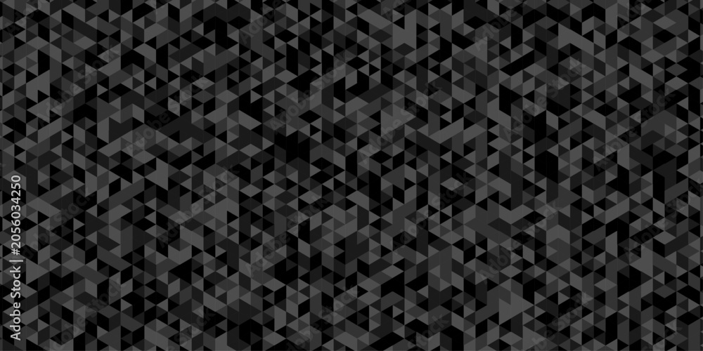 Fototapeta premium Black and gray randomly low polygon vector paper triangle creative diamond surface rectangle technology wallpaper background. Polygon mosaic triangle, business banner corporate background.