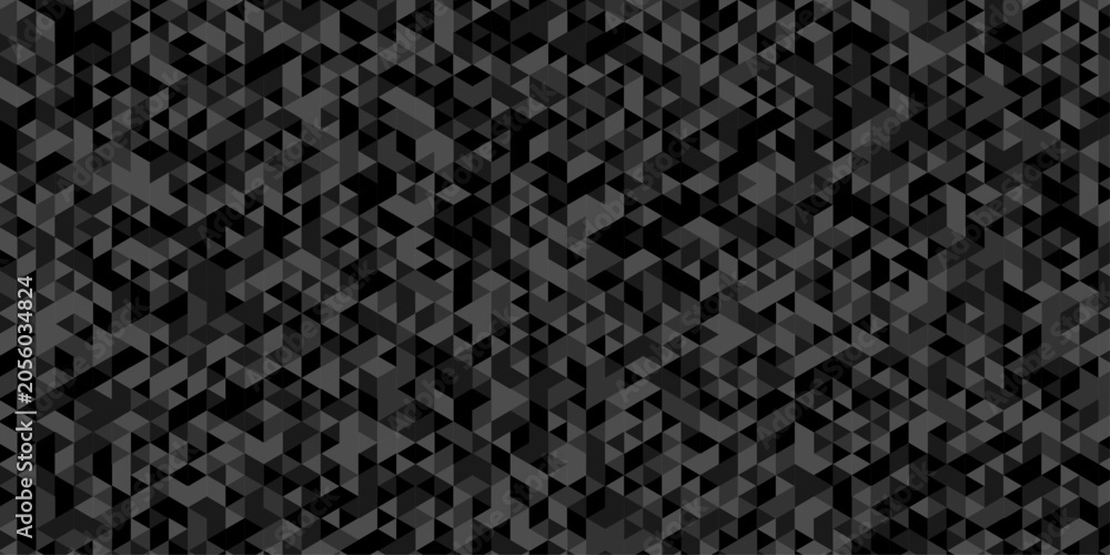 Fototapeta premium Modern abstract low polygon black and gray rectangle paper pattern background. minimal square lines print composed triangles. Black overlapping web business triangle banner background.