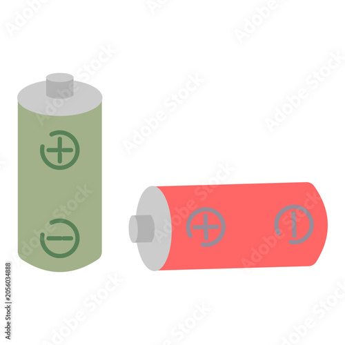 防災用品に使える乾電池のイラスト