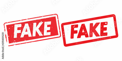 Fake rubber stamp vector illustration with distressed texture and white lettering