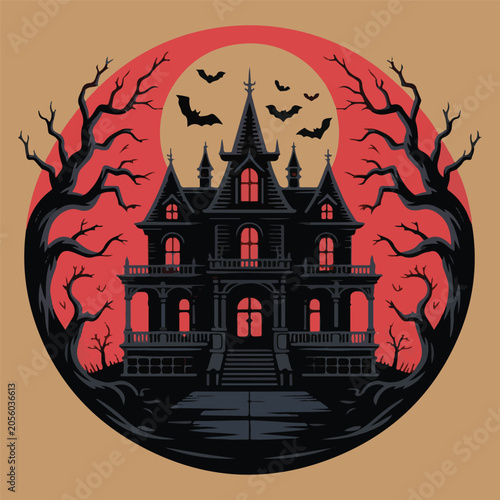 Happy Halloween T shirt design illustrator vector .
