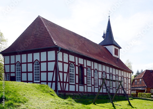 Historical Fabian Sebastian Church in the Village Sülze, Lower Saxony