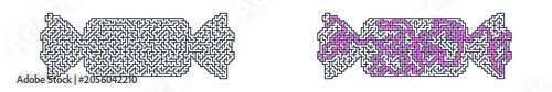 Candy maze puzzle isolation on a transparent background  