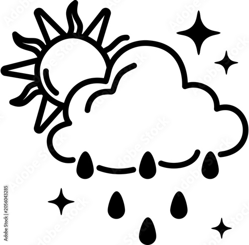 Φωτογραφία downpour icon concept in blue color