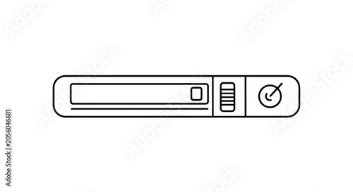 Digital thermometer interface showing temperature reading