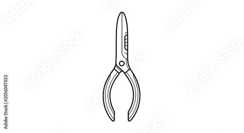 Gardening pruning scissors with straight blades