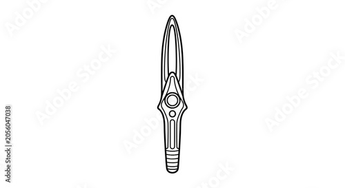Tactical combat dagger with grooved handle