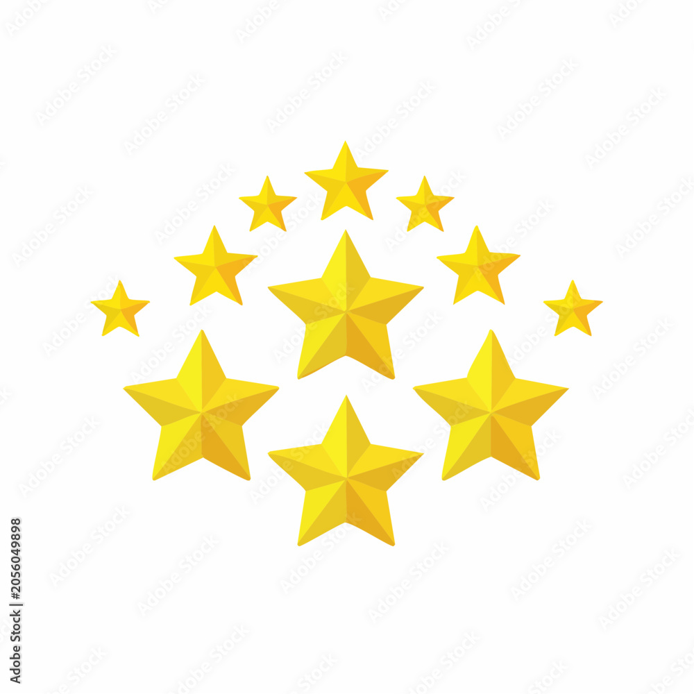 Fototapeta premium Golden Stars Rating System