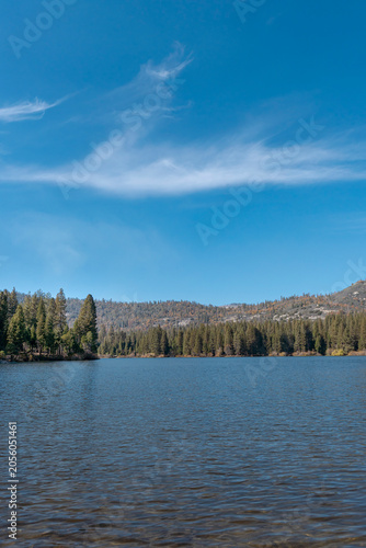 Panoramic View of Hume Lake and Pine Forest Sierra Nevada California