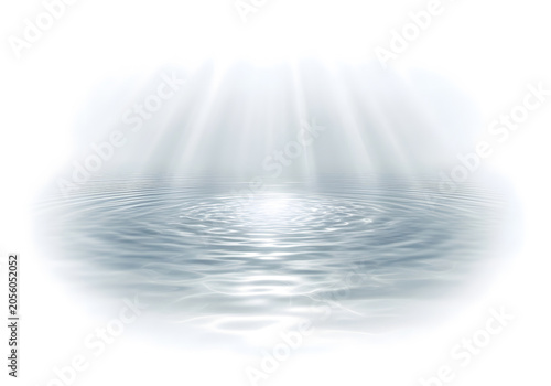 Soft abstract wave light ripple background with glowing center and tranquil gradient effect
