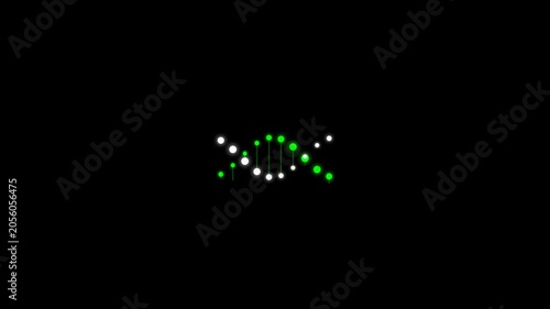 Green medical healthcare genetics chromosome DNA chain motion graphic