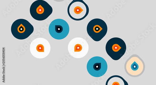 Foto Circles contain droplet icons