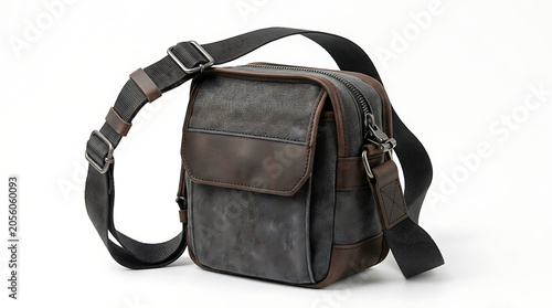 Stylish messenger bag isolated on a white background for versatile use