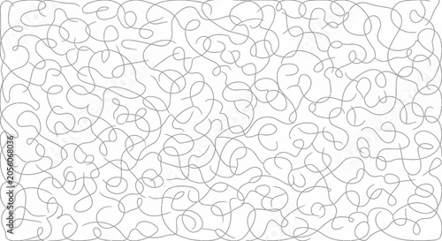 Abstract Chaotic Scribble Lines Pattern Background