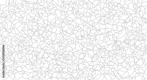 Abstract Chaotic Scribble Pattern - White Background
