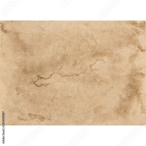 Old vintage paper texture with stains and grunge background isolated on transparent background