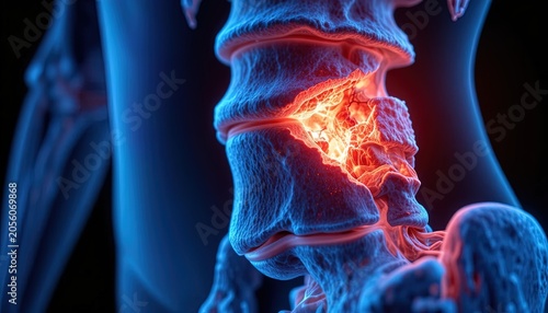 Medical Illustration of Human Digestive System with Focus on Stomach and Intestines in Bright Colors