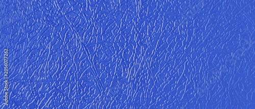 Cuadro en lienzo Cobalt blue leather texture background, vibrant faux leather material with pebbl