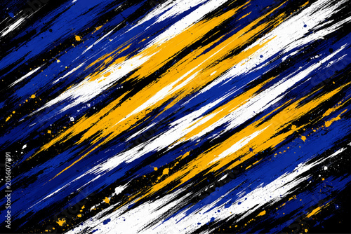 Diagonal Brushstroke Pattern With Blue White And Yellow Hues