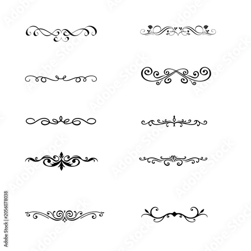Obraz na płótnie Classic flourish page borders vector