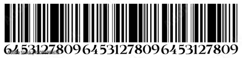 Barcode vector element featuring line code pattern, scan symbol, serial number sticker and retail identification graphic. Ideal for packaging, inventory, logistics, product labeling and technology.