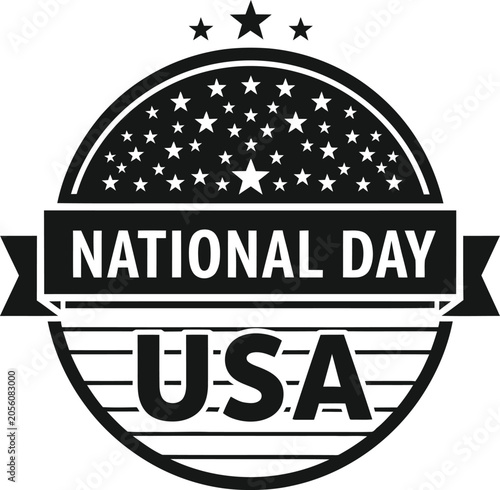National day usa badge vector illustration graphic