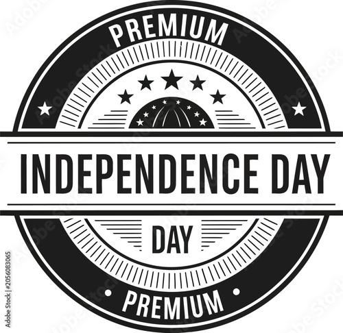 Premium independence day badge graphic vector design